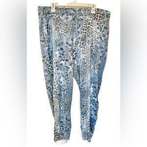 Skinny girl New 2X Blue Snakeskin Lounge Pants